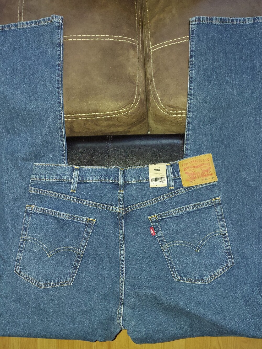 Levi's Men's 517 Straight Blue Denim Jeans Size 34 X 34 NWT